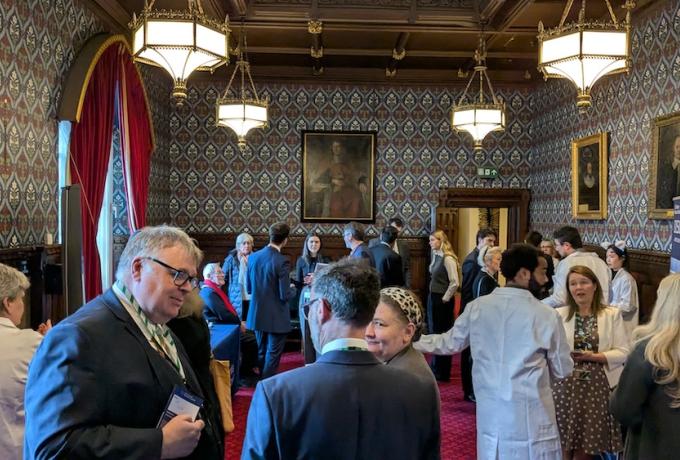 A landscape photo of a room in westminster for the UK DRI event