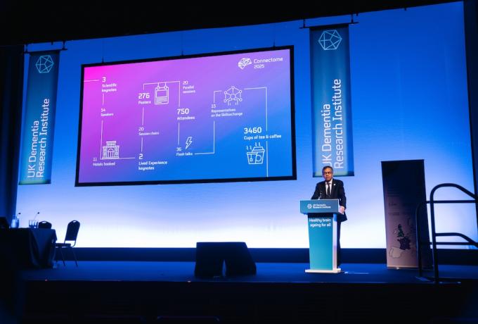 Siddharthan Chandran speaking at Connectome