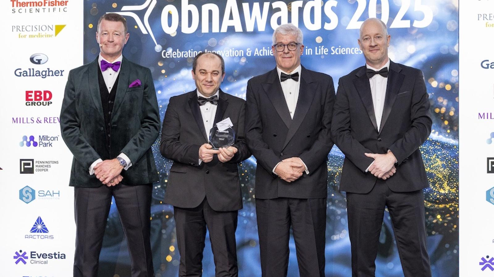 Chris Shaw accepting his award