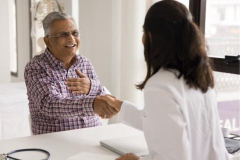 A doctor and a patient