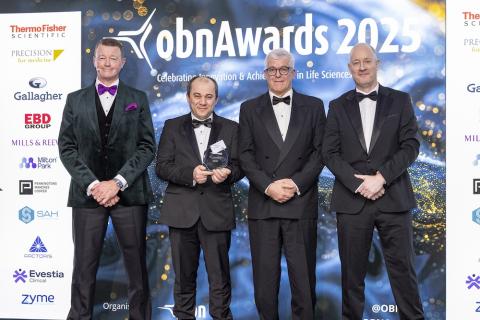 Chris Shaw accepting his award