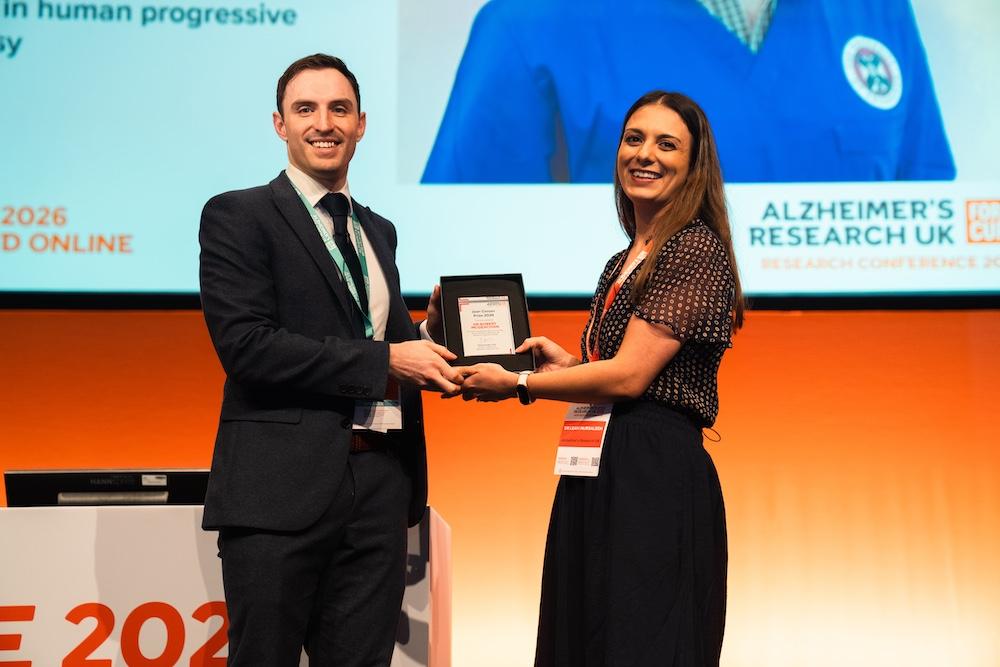 Robert receiving his award